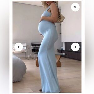 Light Blue Baby Shower Maxi Dress Size Medium